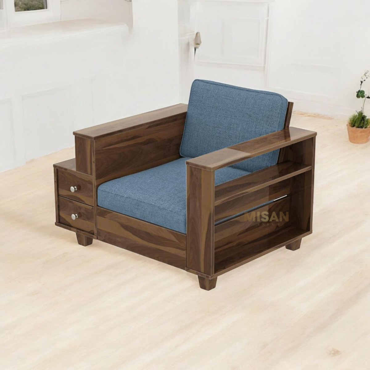 Manila Solid Sheesham Wood Sofa
