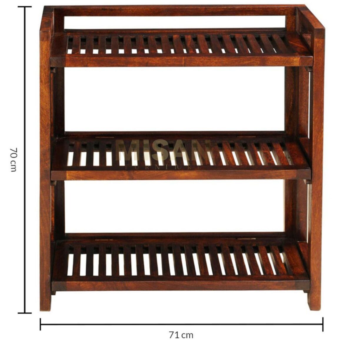 Shoe Rack Solid Wood Storage - Seattle Mango Finish