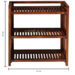 Shoe Rack Solid Wood Storage - Seattle Mango Finish