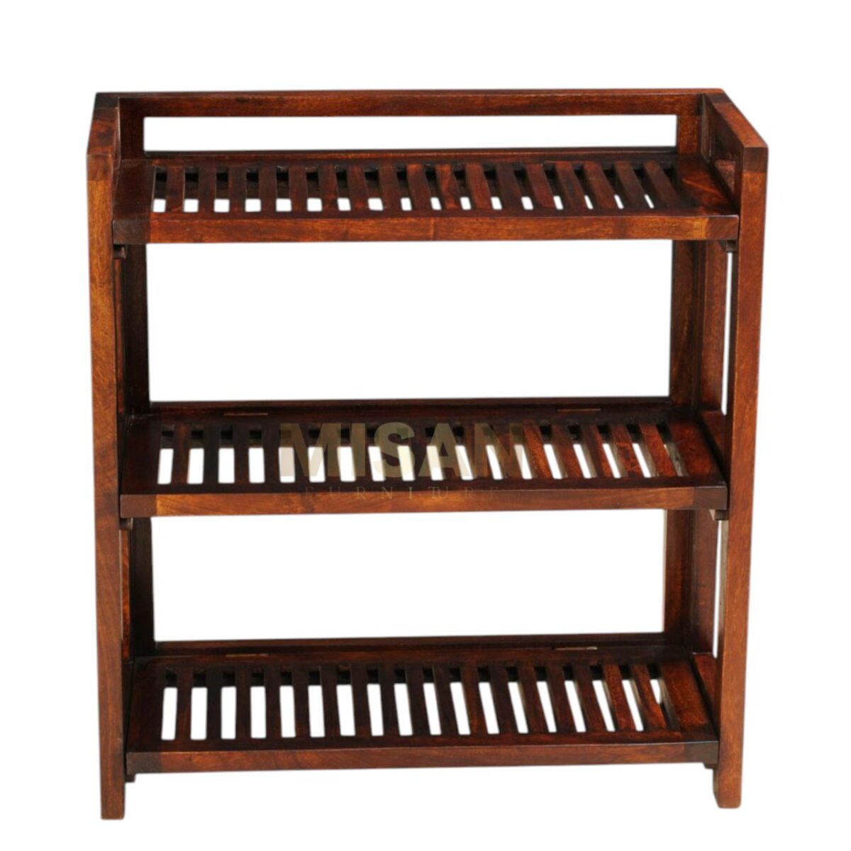 Shoe Rack Solid Wood Storage - Seattle Mango Finish